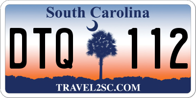 SC license plate DTQ112