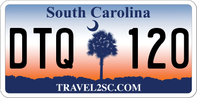 SC license plate DTQ120