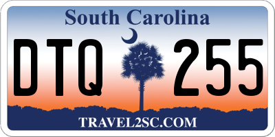 SC license plate DTQ255