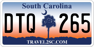 SC license plate DTQ265
