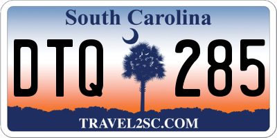 SC license plate DTQ285