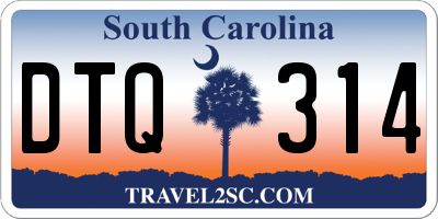 SC license plate DTQ314