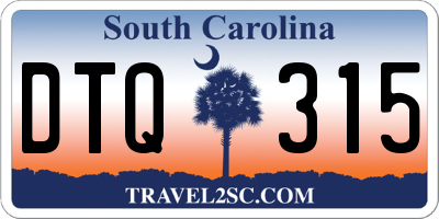 SC license plate DTQ315