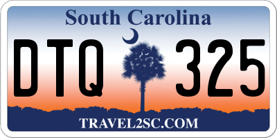 SC license plate DTQ325
