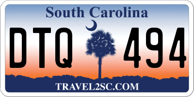 SC license plate DTQ494