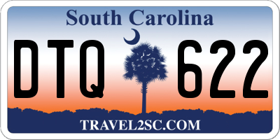 SC license plate DTQ622