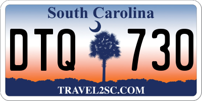 SC license plate DTQ730