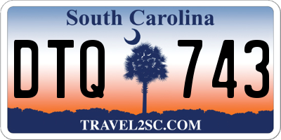 SC license plate DTQ743