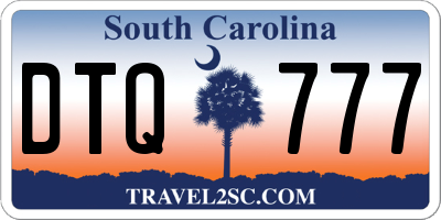 SC license plate DTQ777