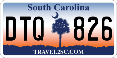 SC license plate DTQ826