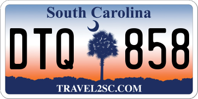 SC license plate DTQ858