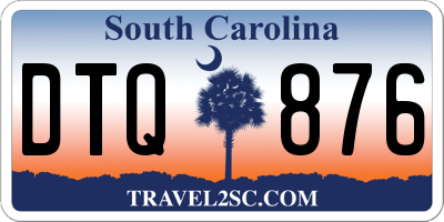 SC license plate DTQ876