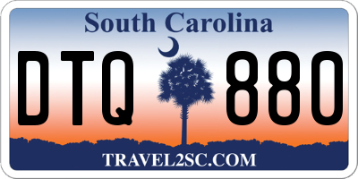 SC license plate DTQ880