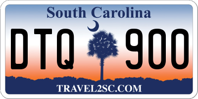 SC license plate DTQ900