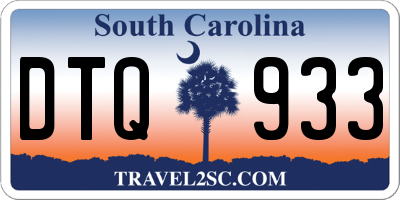SC license plate DTQ933