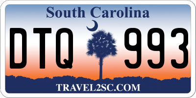 SC license plate DTQ993