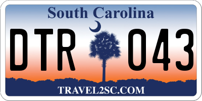 SC license plate DTR043
