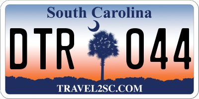 SC license plate DTR044