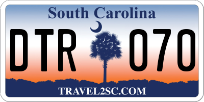 SC license plate DTR070