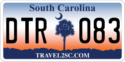 SC license plate DTR083