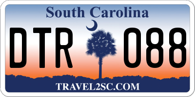 SC license plate DTR088