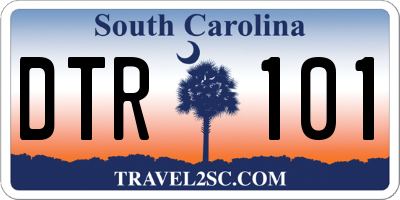 SC license plate DTR101