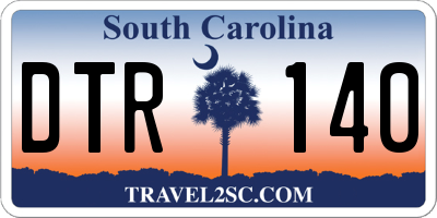 SC license plate DTR140