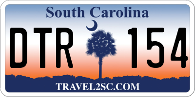 SC license plate DTR154