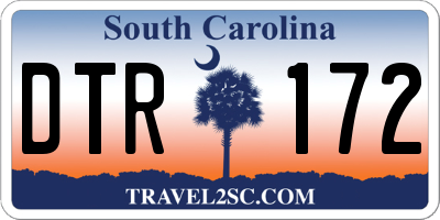 SC license plate DTR172