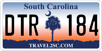 SC license plate DTR184