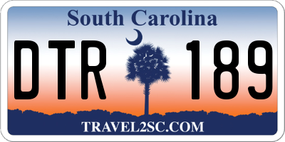 SC license plate DTR189