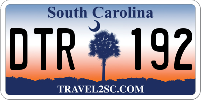 SC license plate DTR192