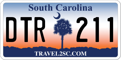 SC license plate DTR211