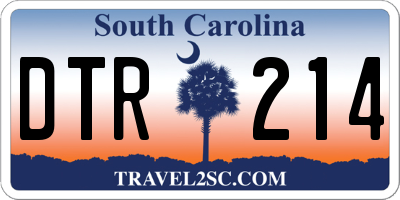 SC license plate DTR214