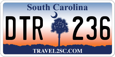SC license plate DTR236