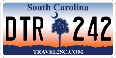 SC license plate DTR242