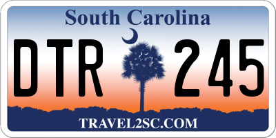 SC license plate DTR245