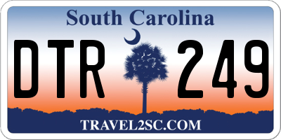SC license plate DTR249