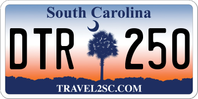 SC license plate DTR250