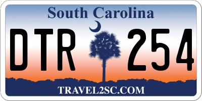 SC license plate DTR254