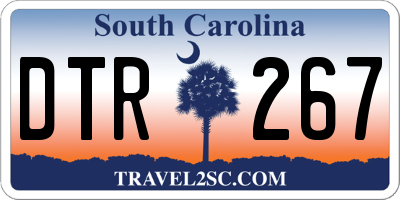 SC license plate DTR267