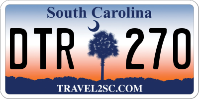 SC license plate DTR270