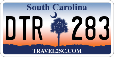 SC license plate DTR283