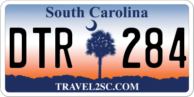 SC license plate DTR284
