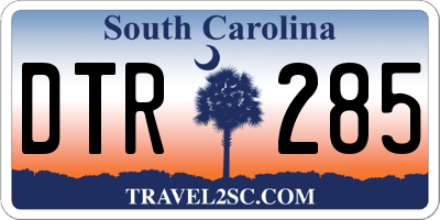 SC license plate DTR285
