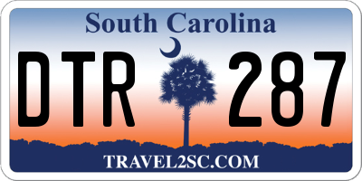 SC license plate DTR287