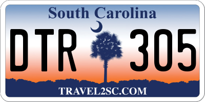 SC license plate DTR305