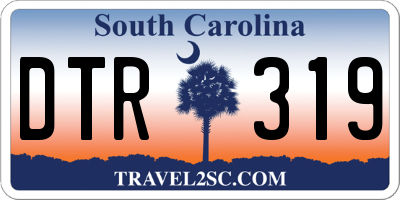 SC license plate DTR319