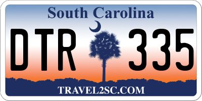 SC license plate DTR335
