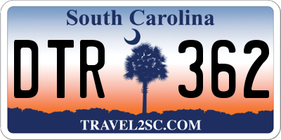 SC license plate DTR362